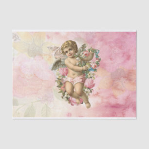 Beautiful Vintage Angel with Flowers Tissue Paper