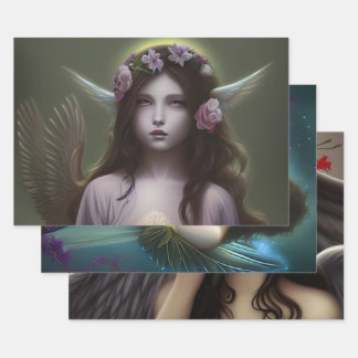 Beautiful Vintage Angels Decoupage Wrapping Paper Sheets