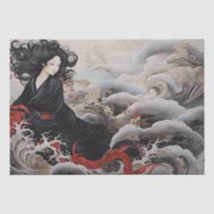 Beautiful Vintage Asian Art Inspired Tissue Paper