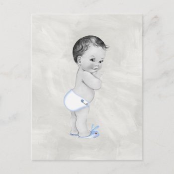 Beautiful Vintage Baby Boy Postcard by Precious_Baby_Gifts at Zazzle