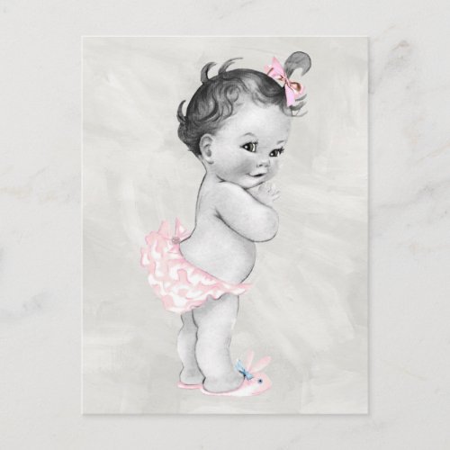 Beautiful Vintage Baby Girl Postcard