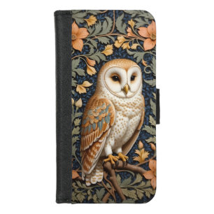 Beautiful Vintage Barn Owl William Morris Inspired iPhone 8/7 Wallet Case