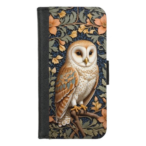 Beautiful Vintage Barn Owl William Morris Inspired iPhone 87 Wallet Case