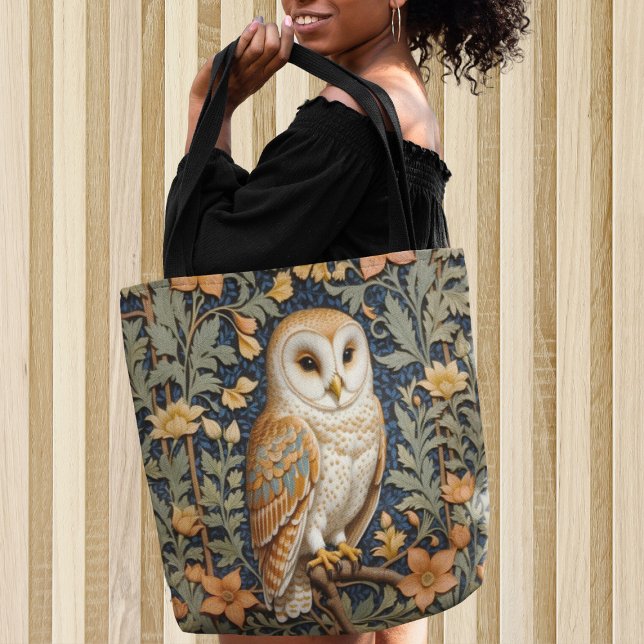 Beautiful Vintage Barn Owl William Morris Inspired Tote Bag (Creator Uploaded)