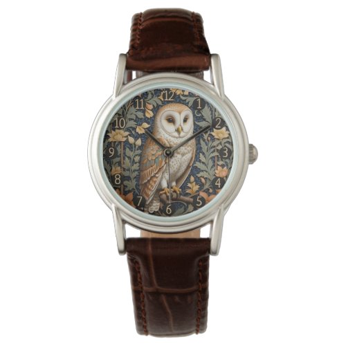 Beautiful Vintage Barn Owl William Morris Inspired Watch