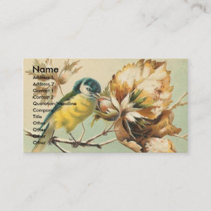 Beautiful Vintage Bird Business Card