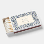 Beautiful vintage blue delftware wedding matchboxes