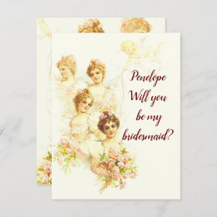 Beautiful Vintage Blushing Bridesmaid Proposal