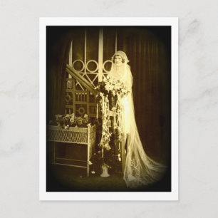Beautiful Vintage Bride Postcard