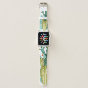 Beautiful vintage cacti, succulents, cactus bloomi apple watch band