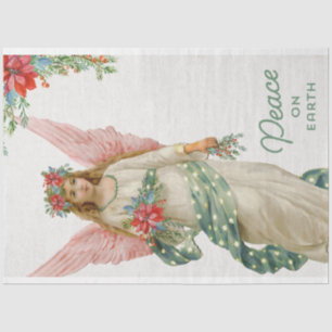 Beautiful Vintage Christmas Angel Decoupage Tissue Paper