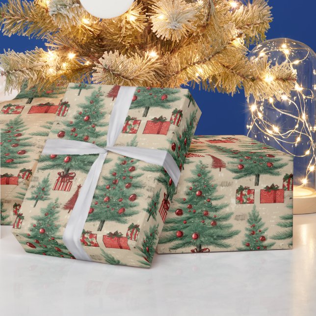 Beautiful Vintage Christmas Wrapping Paper (Holidays)
