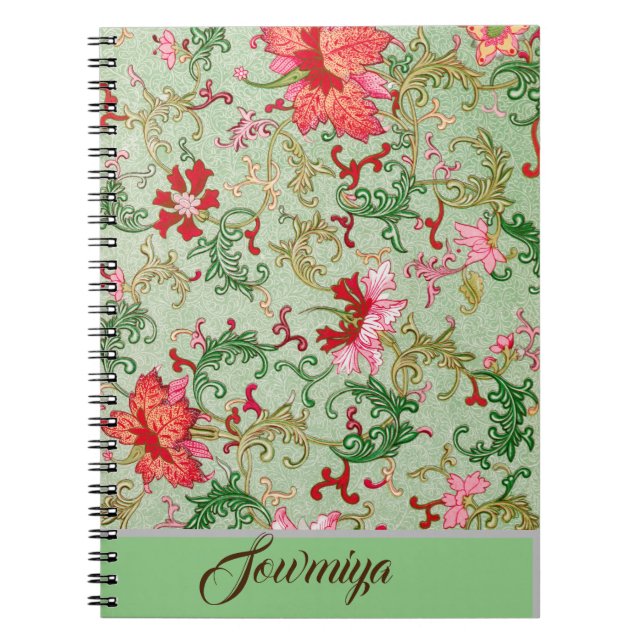 Beautiful vintage design personalized  notebook (Front)