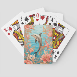 Beautiful Vintage Dolphin  Poker Cards