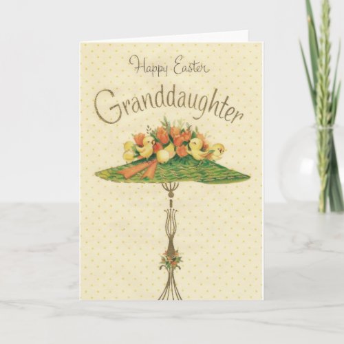 Beautiful Vintage Easter Granddaughter Card