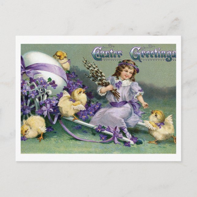 Beautiful Vintage Easter Postcard (Front)