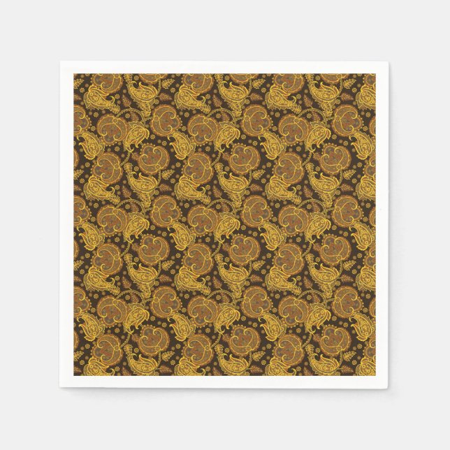 Beautiful vintage ethnic elegant flower pattern napkins (Front)