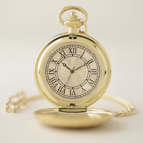 Beautiful Vintage Face Roman Numeral Pocket Watch