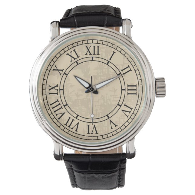 Beautiful Vintage Face Roman Numeral Wrist Watch (Front)
