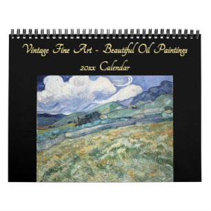 Beautiful Vintage Fine Art Oil Paintings 2026 Wall Calendar