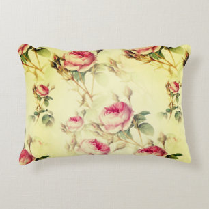 Beautiful Vintage Floral Accent Pillow