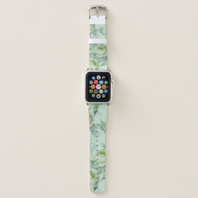 Beautiful Vintage Floral Apple Watch Band (Front)