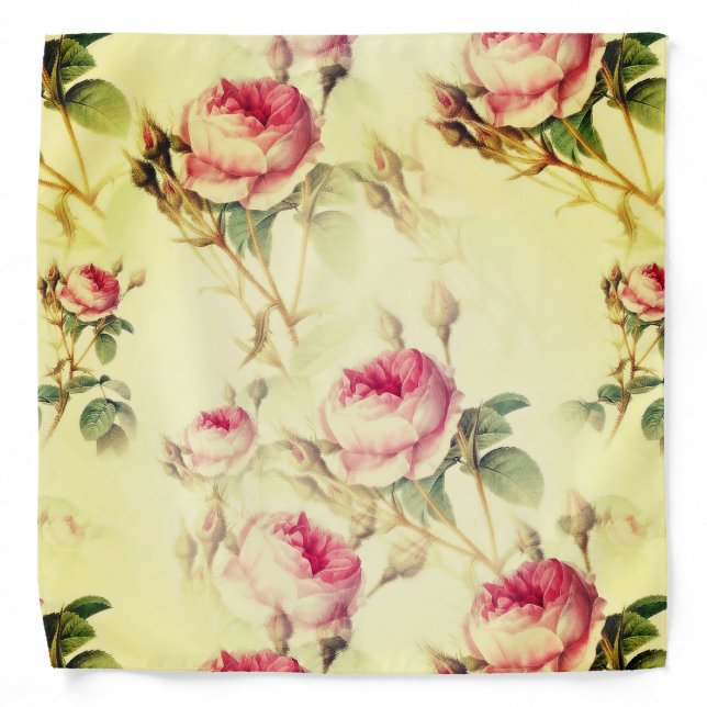 Beautiful Vintage Floral Bandana (Front)