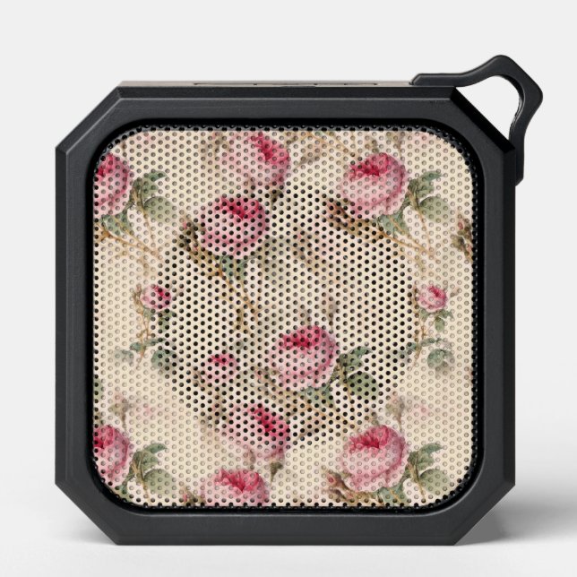 Beautiful Vintage Floral Bluetooth Speaker (Front)
