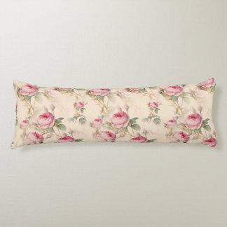 Beautiful Vintage Floral Body Pillow