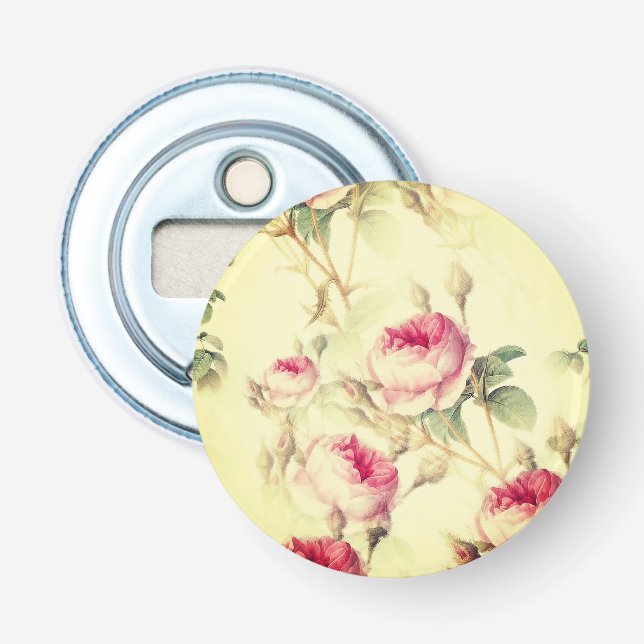 Beautiful Vintage Floral Bottle Opener (Front)