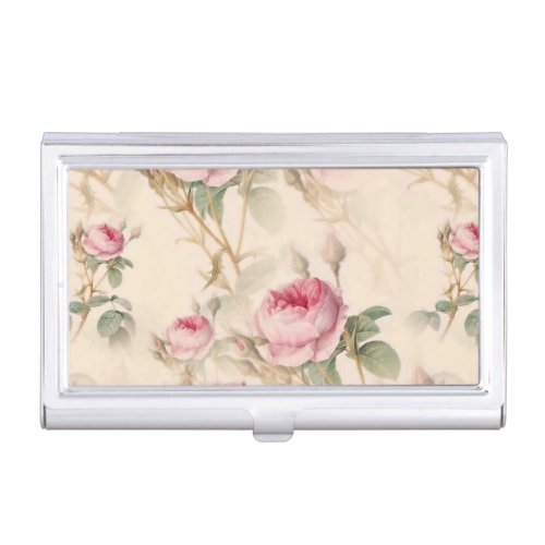 Beautiful Vintage Floral Business Card Case