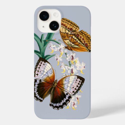 Beautiful Vintage Floral Butterfly Illustration Case_Mate iPhone 14 Case