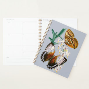 Beautiful Vintage Floral Butterfly Illustration Planner