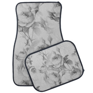 Beautiful Vintage Floral Car Floor Mat