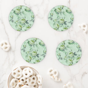 Beautiful Vintage Floral Coaster Set