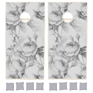 Beautiful Vintage Floral Cornhole Set