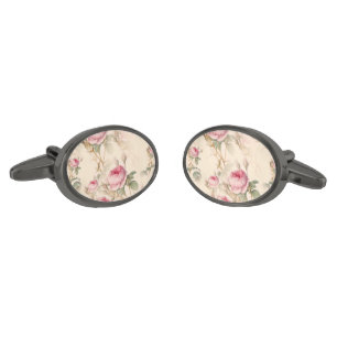Beautiful Vintage Floral Cufflinks