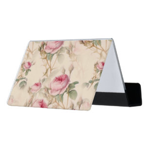 Beautiful Vintage Floral Desk Business Card Holder