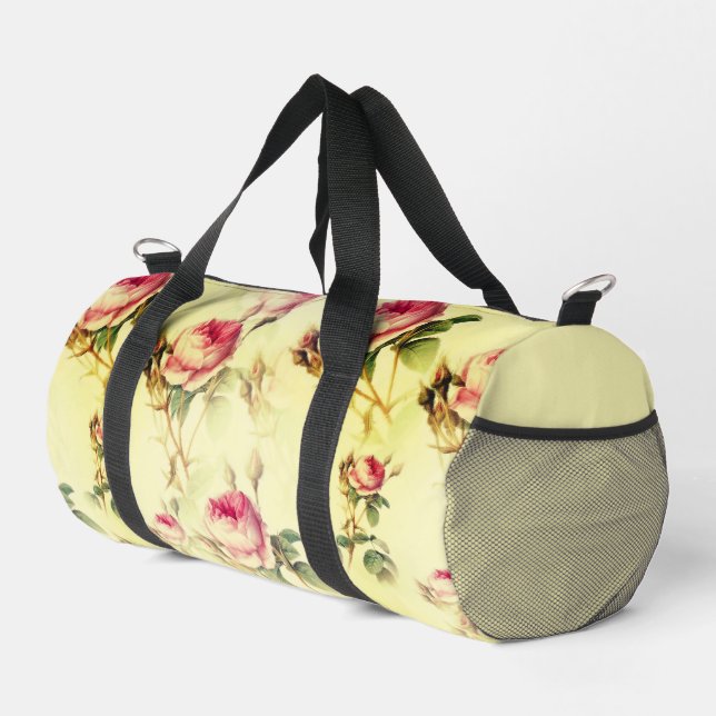 Beautiful Vintage Floral Duffle Bag (Right Corner)