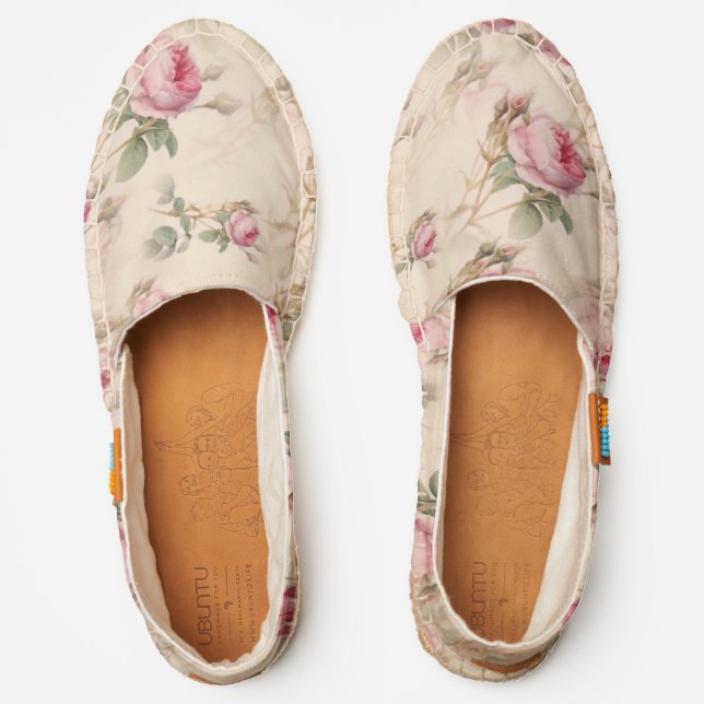 Beautiful Vintage Floral Espadrilles (Front)