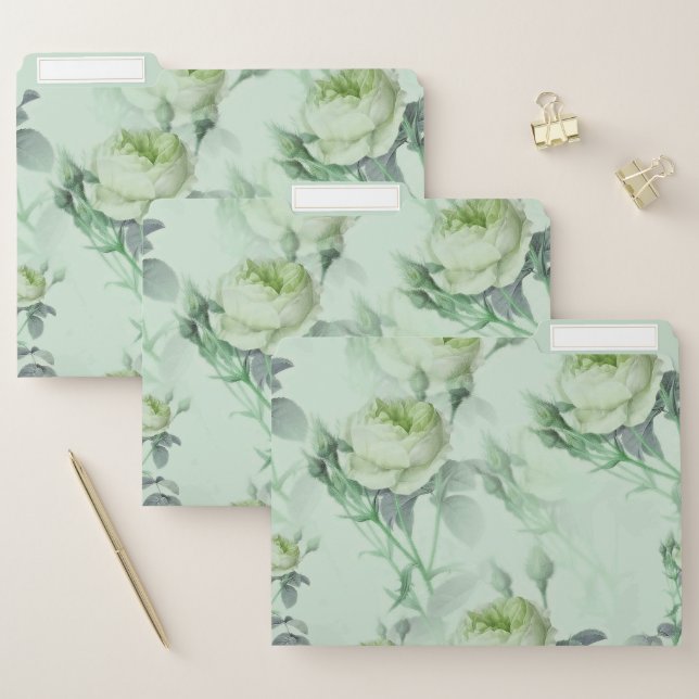Beautiful Vintage Floral File Folder (Set)