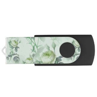 Beautiful Vintage Floral Flash Drive