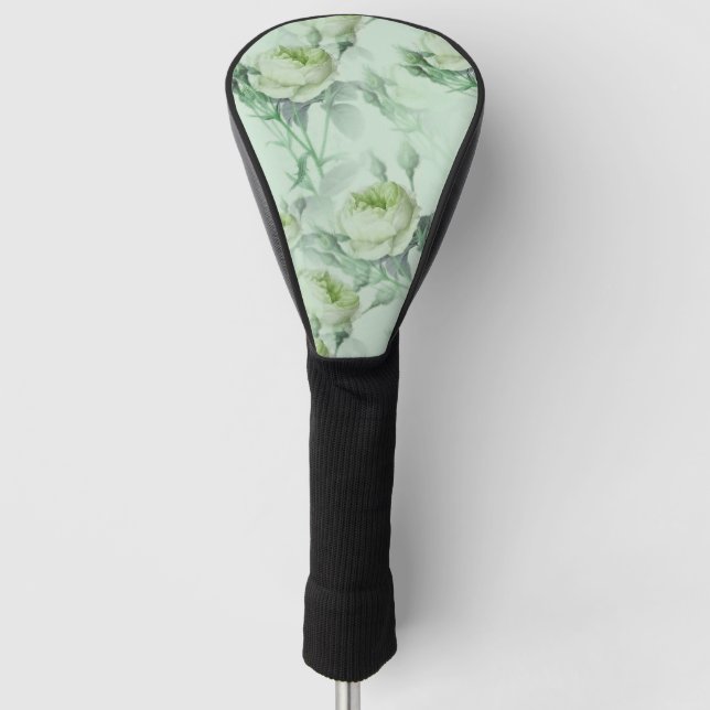 Beautiful Vintage Floral Golf Head Cover (Front)
