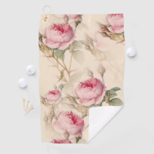 Beautiful Vintage Floral Golf Towel