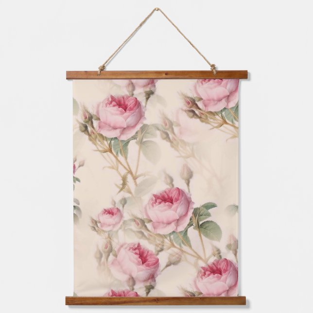 Beautiful Vintage Floral Hanging Tapestry (Front)