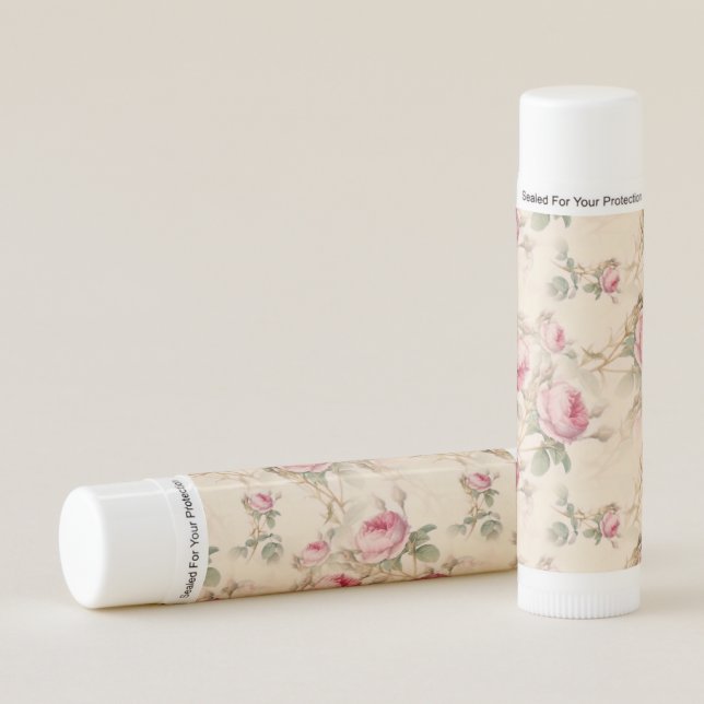 Beautiful Vintage Floral Lip Balm (Front)