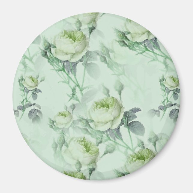 Beautiful Vintage Floral Magnet (Front)