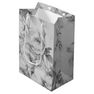 Beautiful Vintage Floral Medium Gift Bag