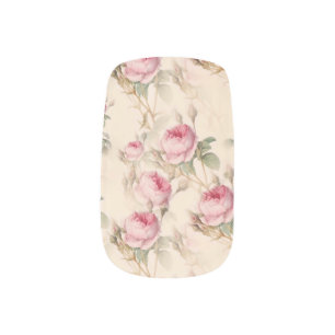 Beautiful Vintage Floral Minx Nail Art