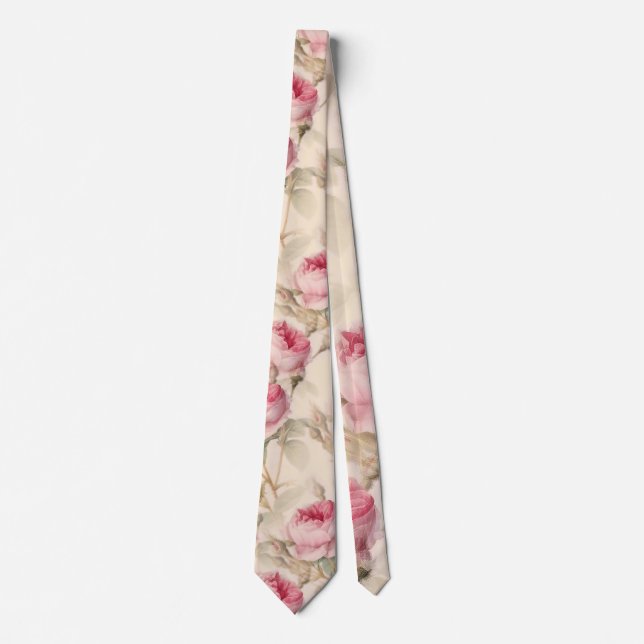 Beautiful Vintage Floral Neck Tie (Front)